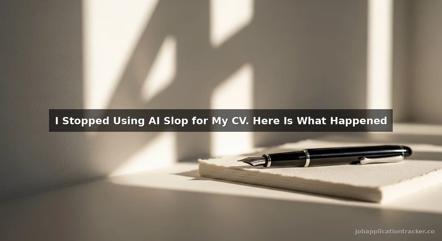 I Stopped Using AI Slop for My CV. Here Is What Happened