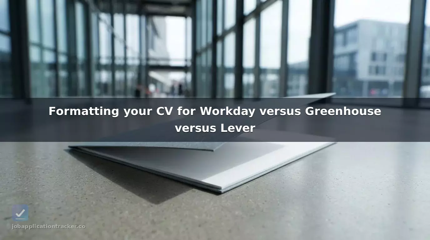 Formatting your CV for Workday versus Greenhouse versus Lever