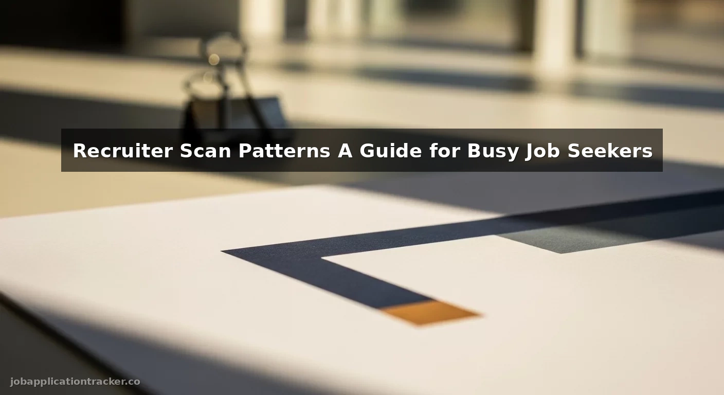 Recruiter Scan Patterns A Guide for Busy Job Seekers