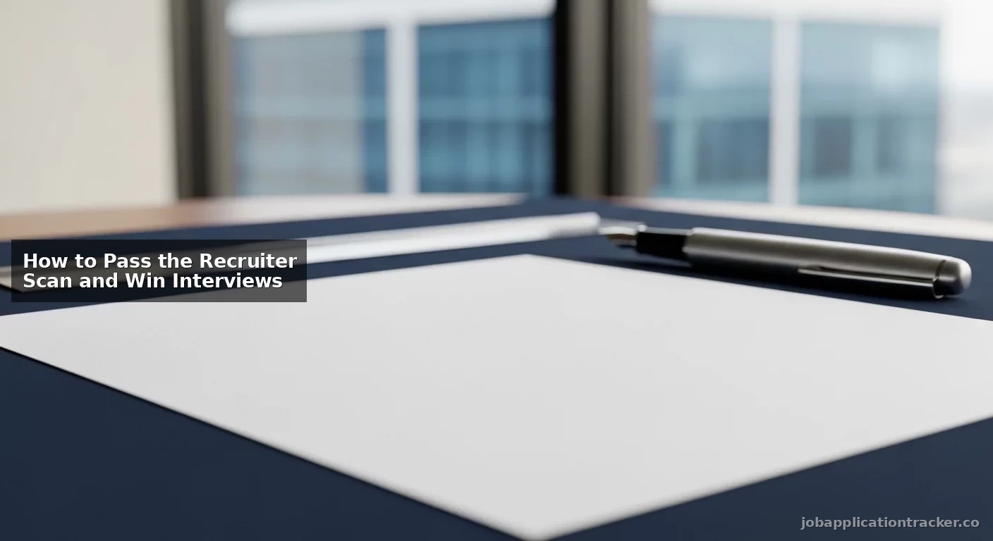 How to Pass the Recruiter Scan and Win Interviews