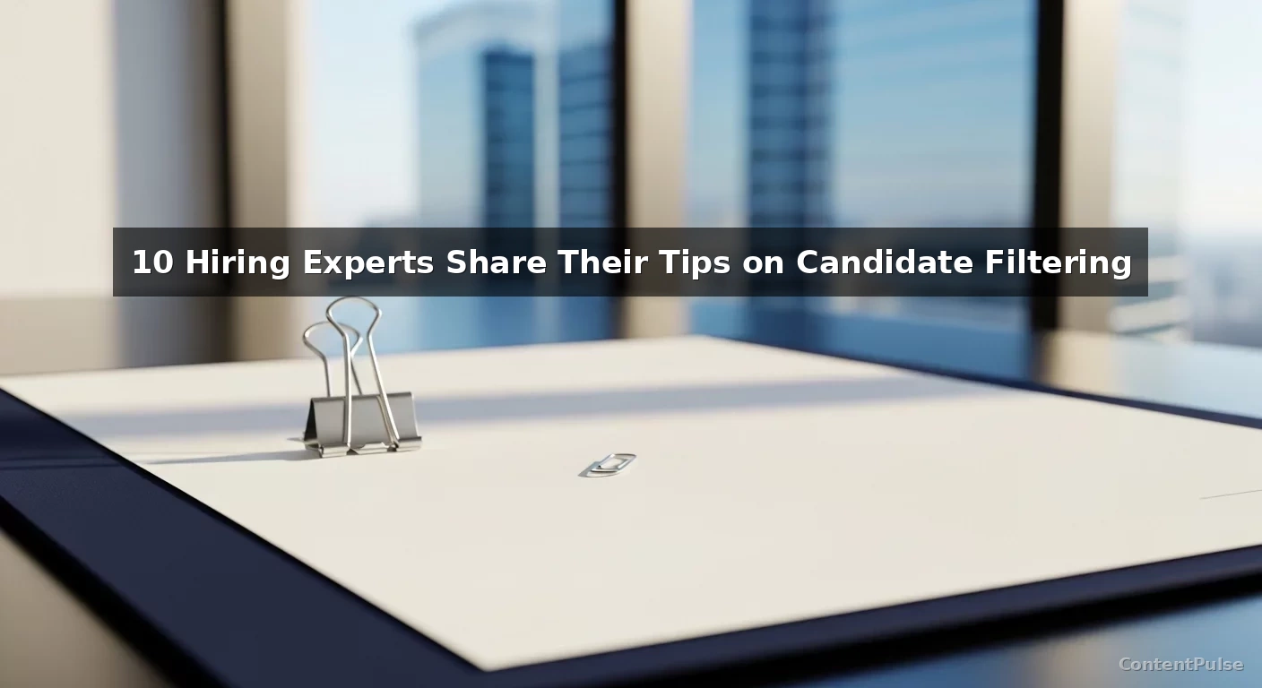10 Hiring Experts Share Their Tips on Candidate Filtering