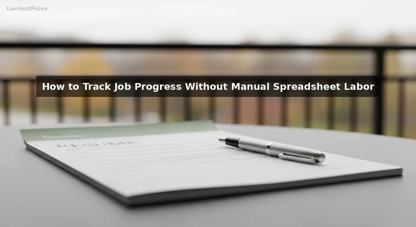 How to Track Job Progress Without Manual Spreadsheet Labor