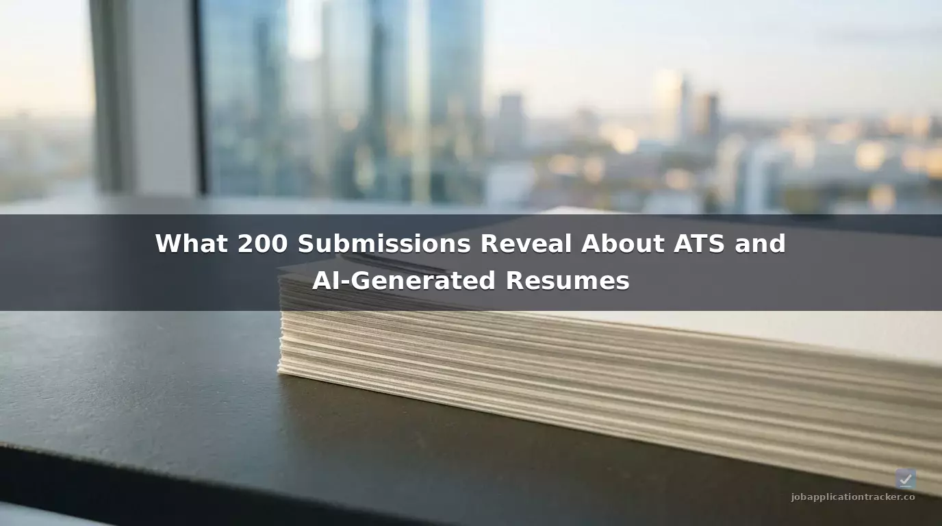 What 200 Submissions Reveal About ATS and AI-Generated Resumes