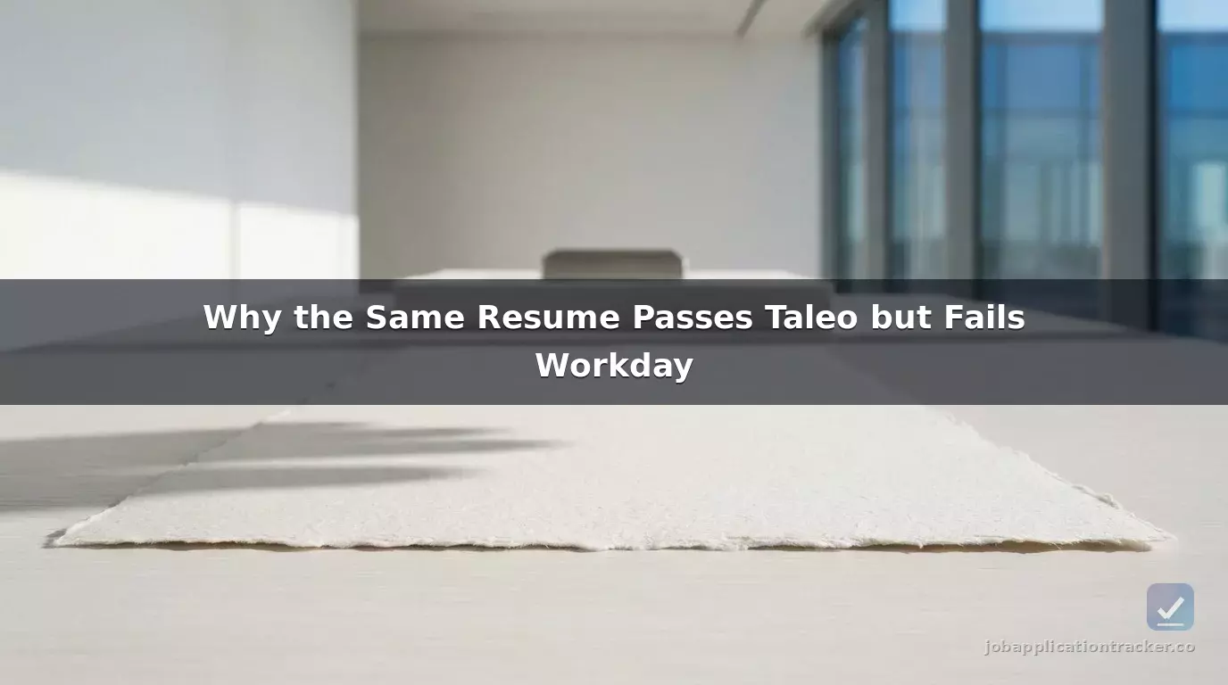 Why the Same Resume Passes Taleo but Fails Workday