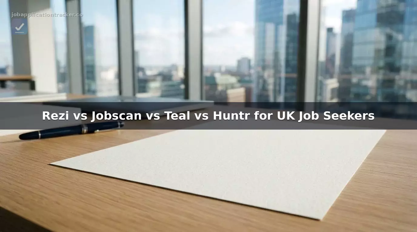Rezi vs Jobscan vs Teal vs Huntr for UK Job Seekers